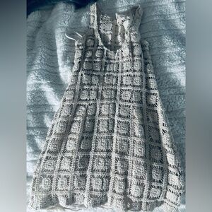 MINKPINK Casual Crochet Dress in Cream